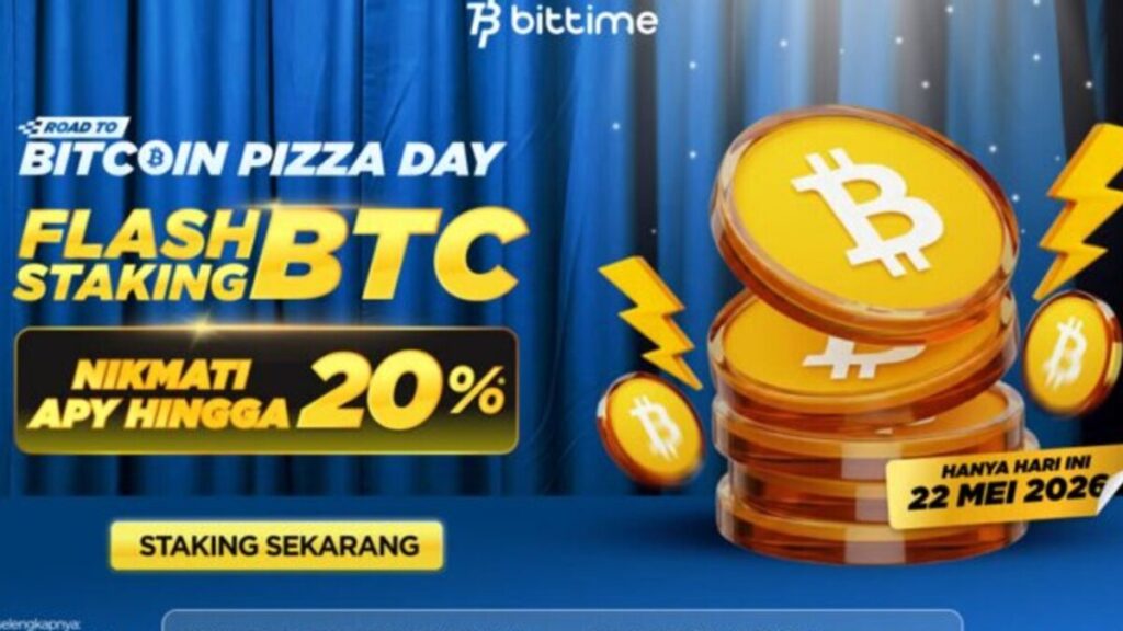 Bittime Presents Flash Staking with Up to 20% APY, Celebrates Bitcoin Pizza Day
